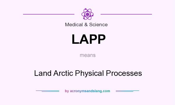 What does LAPP mean? It stands for Land Arctic Physical Processes