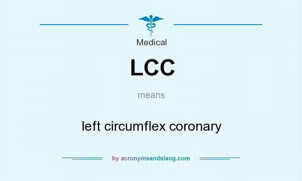 What does LCC mean? It stands for left circumflex coronary