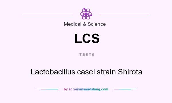 What does LCS mean? It stands for Lactobacillus casei strain Shirota