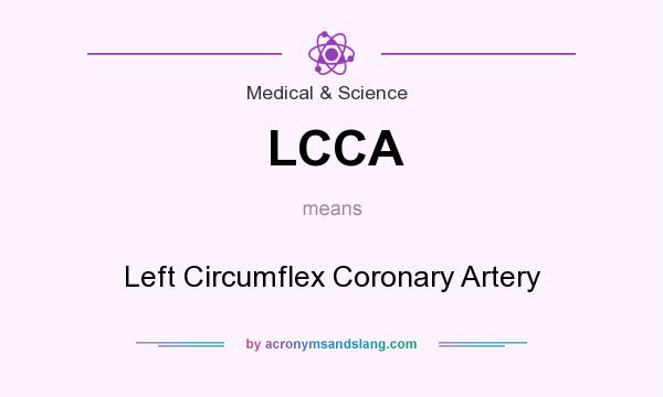 What does LCCA mean? It stands for Left Circumflex Coronary Artery