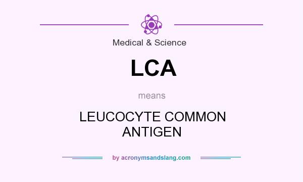 What does LCA mean? It stands for LEUCOCYTE COMMON ANTIGEN