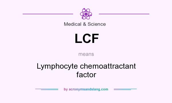 What does LCF mean? It stands for Lymphocyte chemoattractant factor