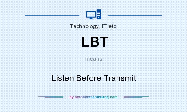 What does LBT mean? It stands for Listen Before Transmit