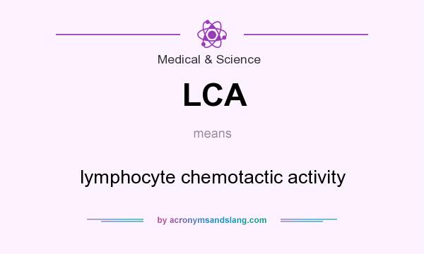 What does LCA mean? It stands for lymphocyte chemotactic activity