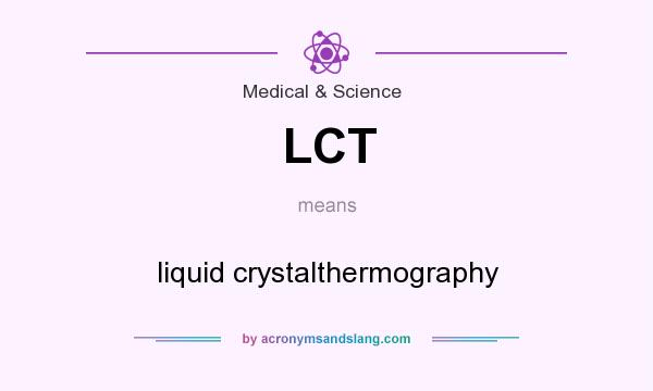 What does LCT mean? It stands for liquid crystalthermography