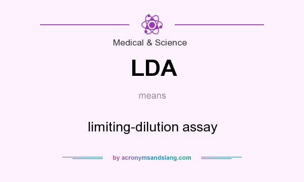 What does LDA mean? It stands for limiting-dilution assay