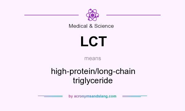 What does LCT mean? It stands for high-protein/long-chain triglyceride