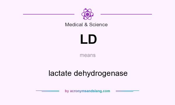 What does LD mean? It stands for lactate dehydrogenase