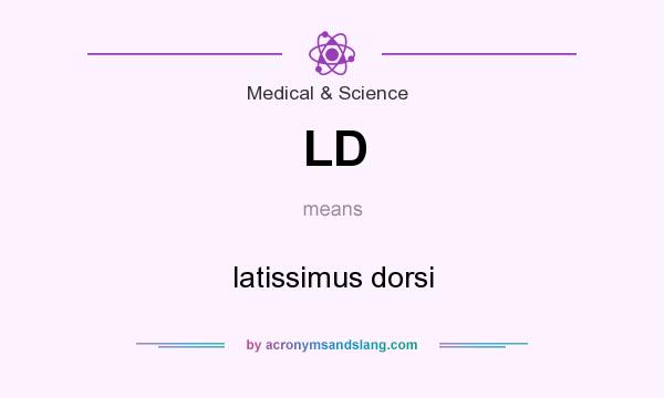 What does LD mean? It stands for latissimus dorsi