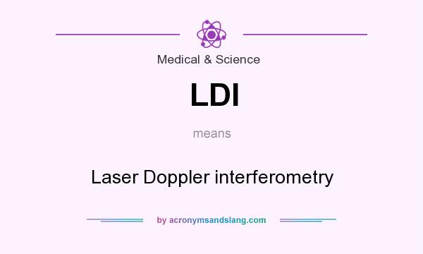 What does LDI mean? It stands for Laser Doppler interferometry