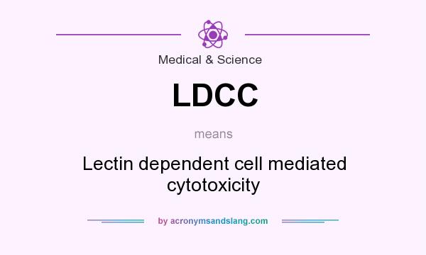 What does LDCC mean? It stands for Lectin dependent cell mediated cytotoxicity