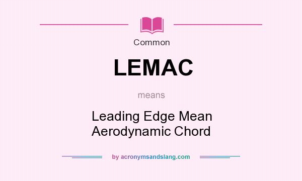 What does LEMAC mean? It stands for Leading Edge Mean Aerodynamic Chord