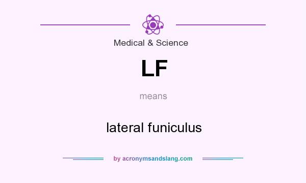 What does LF mean? It stands for lateral funiculus