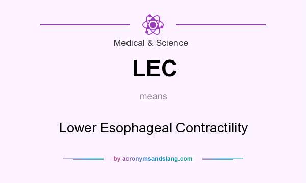 What does LEC mean? It stands for Lower Esophageal Contractility