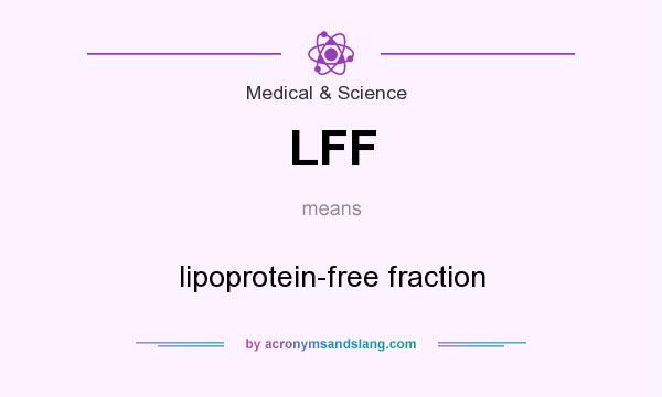 What does LFF mean? It stands for lipoprotein-free fraction