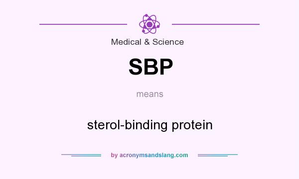 What does SBP mean? It stands for sterol-binding protein