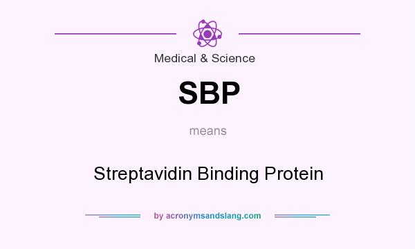 What does SBP mean? It stands for Streptavidin Binding Protein