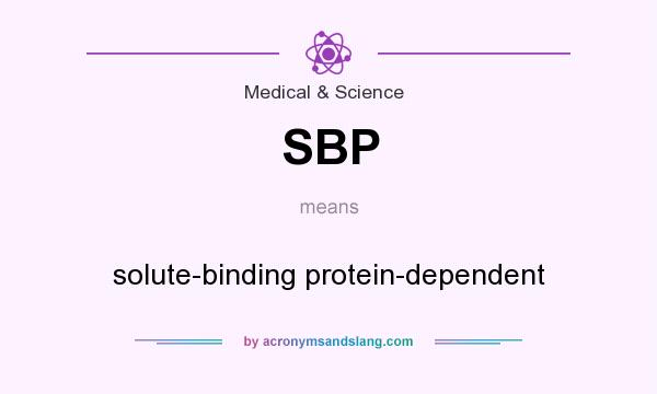 What does SBP mean? It stands for solute-binding protein-dependent