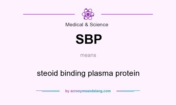 What does SBP mean? It stands for steoid binding plasma protein