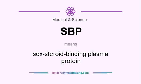 What does SBP mean? It stands for sex-steroid-binding plasma protein