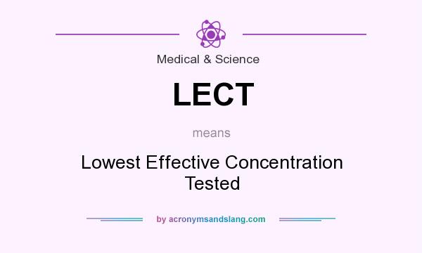 What does LECT mean? It stands for Lowest Effective Concentration Tested