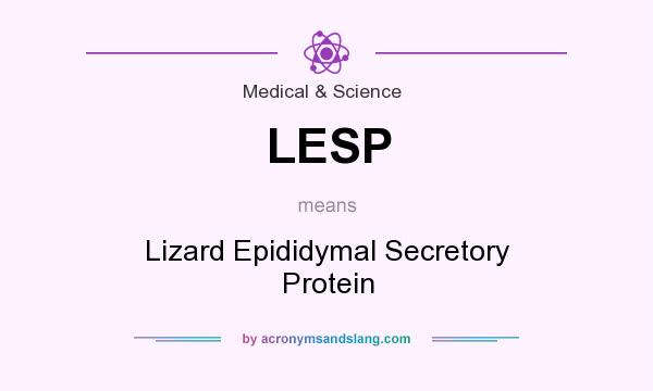 What does LESP mean? It stands for Lizard Epididymal Secretory Protein