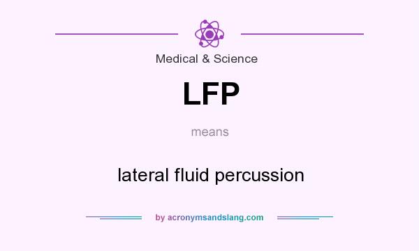What does LFP mean? It stands for lateral fluid percussion