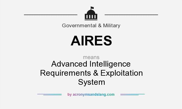 What does AIRES mean? It stands for Advanced Intelligence Requirements & Exploitation System