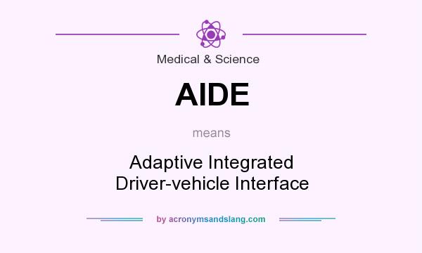 What does AIDE mean? It stands for Adaptive Integrated Driver-vehicle Interface