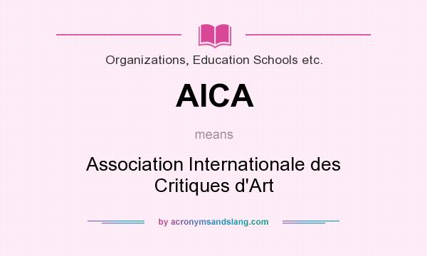 What does AICA mean? It stands for Association Internationale des Critiques d`Art