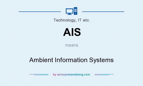 What does AIS mean? It stands for Ambient Information Systems