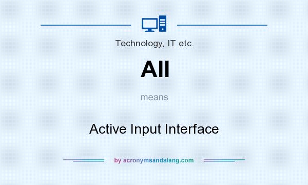 What does AII mean? It stands for Active Input Interface