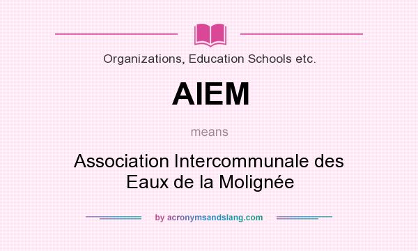 What does AIEM mean? It stands for Association Intercommunale des Eaux de la Molignée
