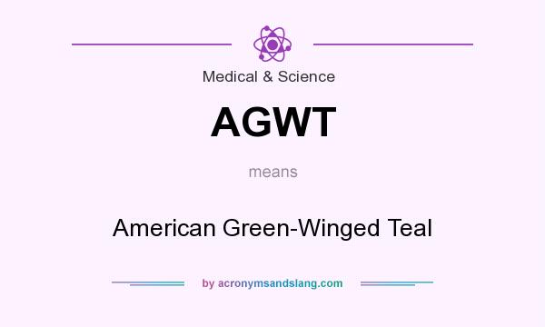 What does AGWT mean? It stands for American Green-Winged Teal