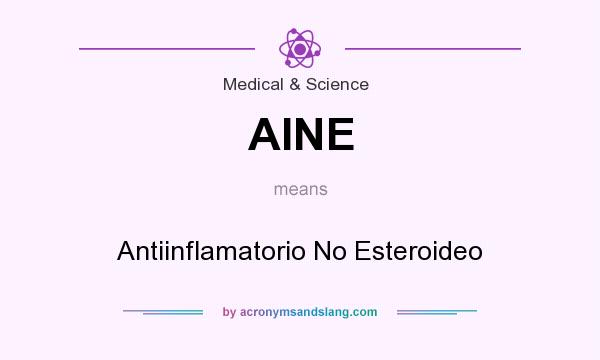 What does AINE mean? It stands for Antiinflamatorio No Esteroideo