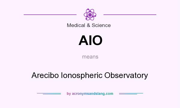 What does AIO mean? It stands for Arecibo Ionospheric Observatory