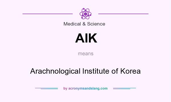 What does AIK mean? It stands for Arachnological Institute of Korea