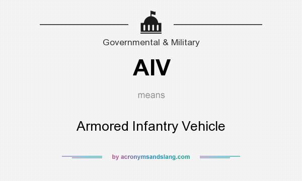 What does AIV mean? It stands for Armored Infantry Vehicle