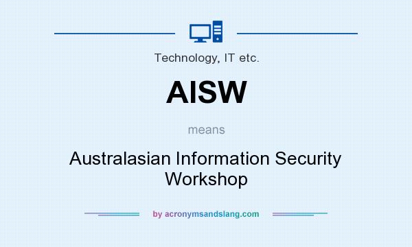What does AISW mean? It stands for Australasian Information Security Workshop