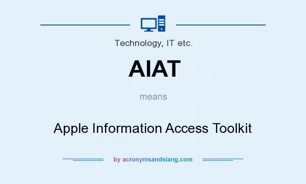 What does AIAT mean? It stands for Apple Information Access Toolkit