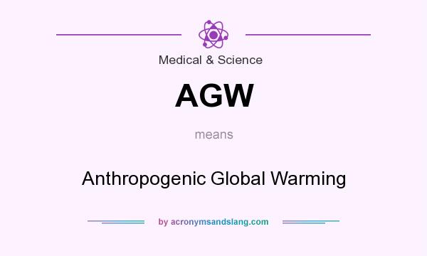 What does AGW mean? It stands for Anthropogenic Global Warming