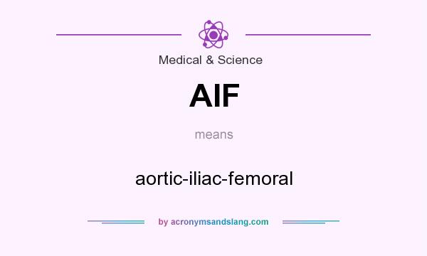 What does AIF mean? It stands for aortic-iliac-femoral
