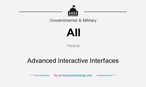 What does AII mean? It stands for Advanced Interactive Interfaces