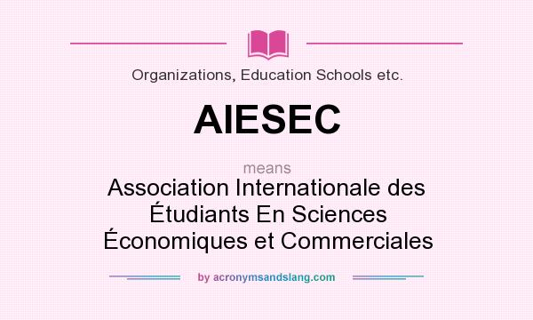 What does AIESEC mean? It stands for Association Internationale des Étudiants En Sciences Économiques et Commerciales