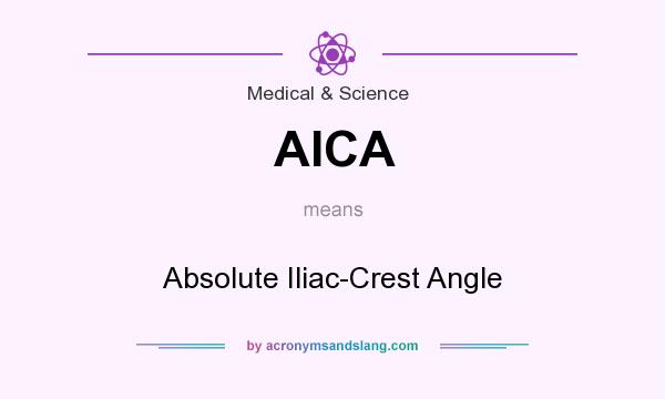 What does AICA mean? It stands for Absolute Iliac-Crest Angle