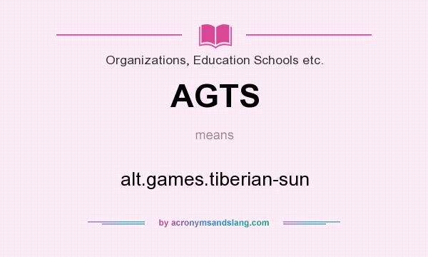 What does AGTS mean? It stands for alt.games.tiberian-sun