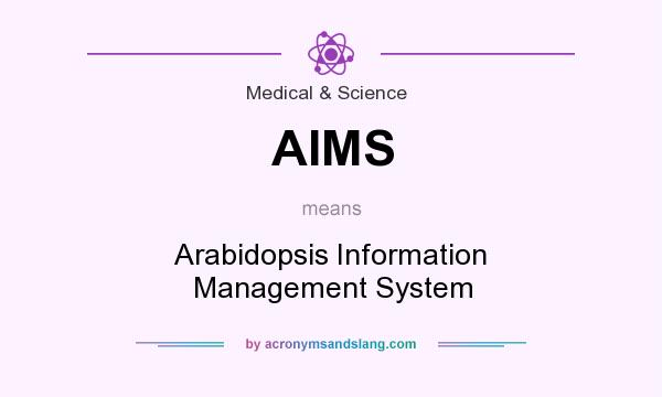 What does AIMS mean? It stands for Arabidopsis Information Management System