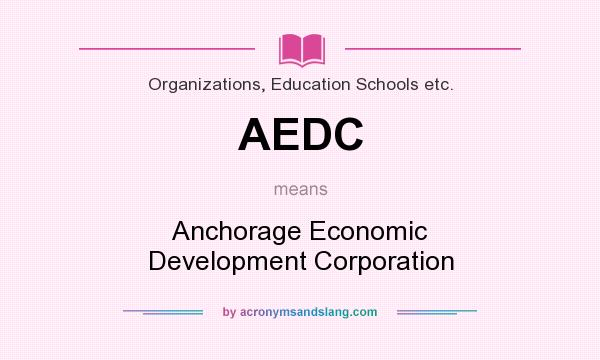 What does AEDC mean? It stands for Anchorage Economic Development Corporation