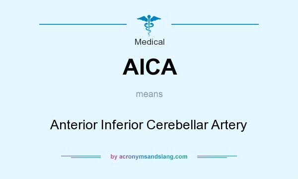 What does AICA mean? It stands for Anterior Inferior Cerebellar Artery
