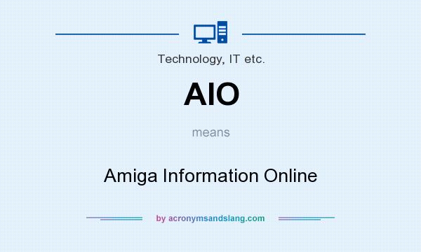 What does AIO mean? It stands for Amiga Information Online